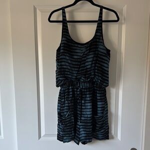 BCBGeneration Black and Blue Romper